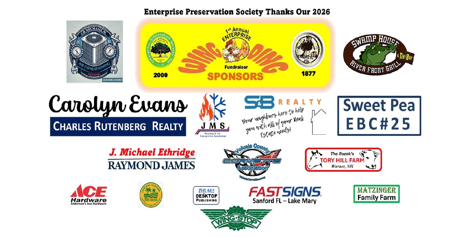 Enterprise Preservation Society thanks our 2026 Wing Ding sponsors