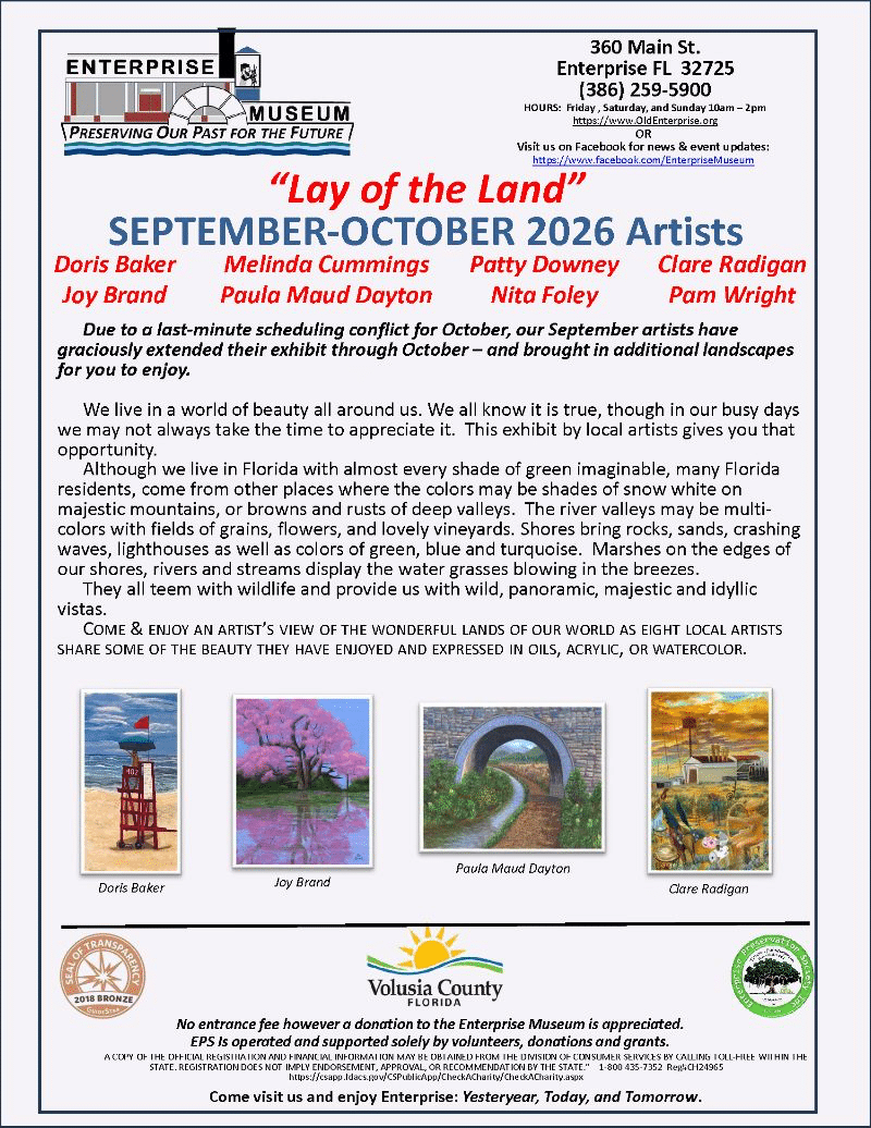 Lay of the Land: September-October 2026 Artists